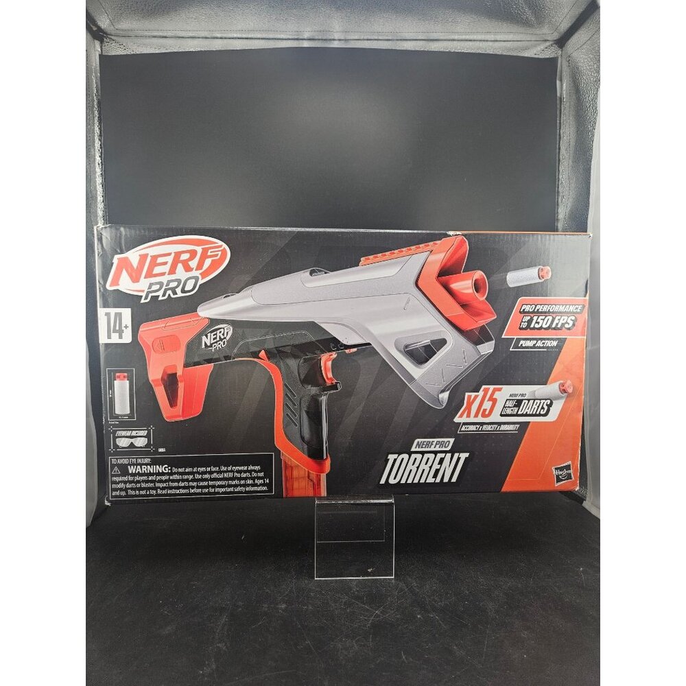 Nerf Pro Torrent Pump-Action Blaster With 15 Darts & Protective Eyewear
